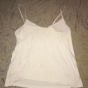 Flowey white tank top
